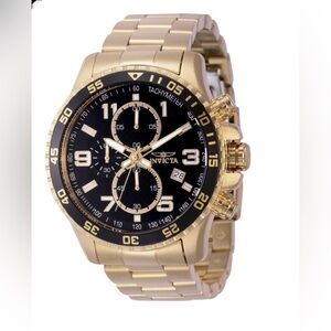 Invicta Specialty Fortitude Gold and Black Men’s Watch 45mm with Subdials